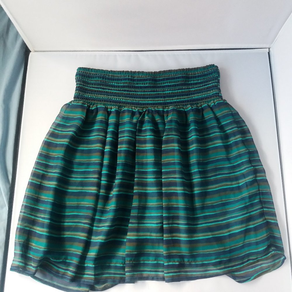 Old navy Green and teal strip skirt